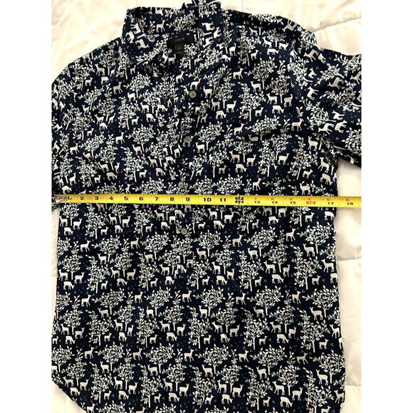J Crew "A Night's Tale" Woodland Print  Blouse Size 6 - Picture 7 of 9